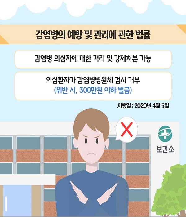 입원 및 격리조치 위반 처벌