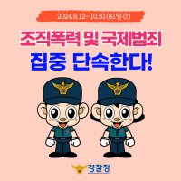 경찰, 하반기 조직폭력 및 국제범죄 집중적으로 단속한다!